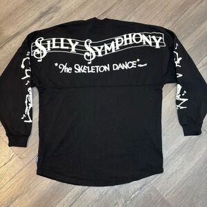 D23 Silly Symphony Skeleton Dance Black Glow in the Dark GID Spirit Jersey XS